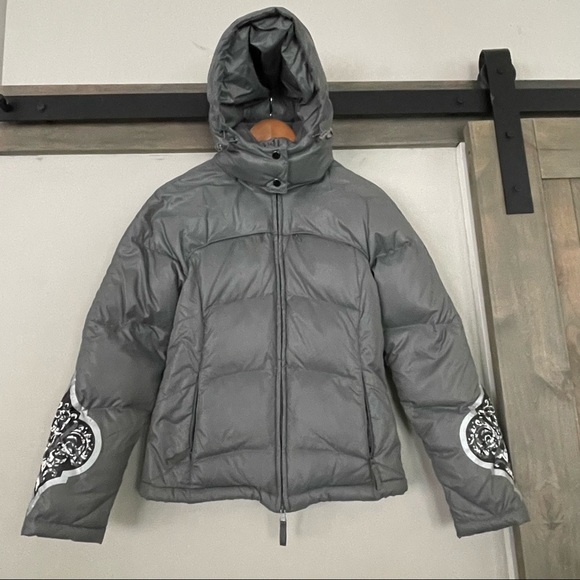 Athleta Grey Down Puffer Jacket - Picture 3 of 16